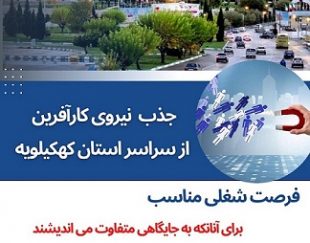 جذب نیروی کارآفرین از سراسر استان کهکیلویه و بویر احمد